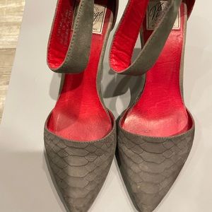 Vintage snake sueded Jeffrey Campbell heels